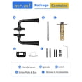 thumbnail image 4 of ACEEOCK Black Privacy Door Handle, Bedroom Bathroom Interior Door Lever, Aluminium Alloy Handle Lever, 1 Pack, 4 of 8