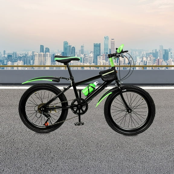 20" Mountain Bike 7 Speed Front and Rear Dual Disc Brake City Bike Height Adjustable Bicycle