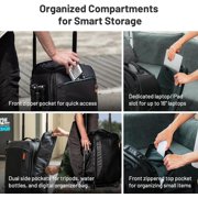 PGYTECH 2-in-1 Roller Camera Backpack Rolling Luggage Case for DSLR Cameras Lenses Tripod with Rain Cover