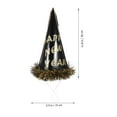 thumbnail image 2 of ADDHAT 2Ud Gorro Para Fiesta Año Nuevo En Negro Con Borlas Doradas Y Material, 2 of 6