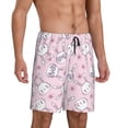 thumbnail image 2 of Wukai Cute Rabbit Flower Men’s Short Pajama Pants With Pockets Soft Sleep Pj Shorts for Men-X-Large, 2 of 6