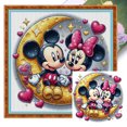 thumbnail image 1 of Hilo Algodón Ecológico Bordado Punto Cruz Impreso Mickey Minnie 11CT 40x40cm, 1 of 9