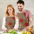 thumbnail image 3 of Pioneer Flower Floral Print Pattern Apron for Women and Men, Cotton Linen Waterproof with Pockets, Adjustable, 33x27 Inch for Kitchen, Gardening, BBQ, Salon, 3 of 6