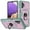 Pink+Green, variant on Military Grade Drop Impact for Samsung Galaxy A12 Camera Lens Slide Protection Case 360 Metal Rotating Ring Kickstand Holder Armor Shockproof Case For Samsung Galaxy A12,
Pink+Red