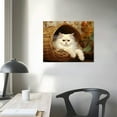 thumbnail image 3 of Nawypu Persian Cat Canvas Wall Art Animal Prints Kitten Pictures Poster Printing Living Room Bedroom Kids Room Decor With Framed, 3 of 4