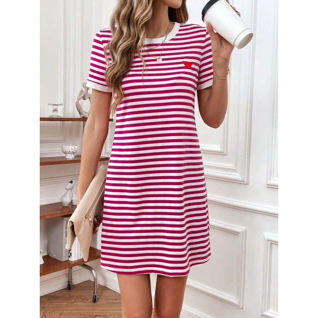 RWJDXD Robe Imprimée Numérique 3d Col Rond Série Géométrique Manches Courtes Ample Transfrontalière Aliexpress WholesaleWQ6