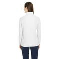 thumbnail image 2 of CORE365 CE405W Women's Fusion ChromaSoft™ Pique Quarter-Zip Pullover-White-3XL, 2 of 3