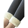 thumbnail image 4 of KOMOO Women Warm Fleece Leggings High Waist Stretchy Tummy Control Leggings Plush Warm Tights with Pockets, 4 of 8