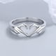 thumbnail image 4 of Minnieouse Anillo de apertura Ajustable Fiesta Cumpleaños Joyería elegante Moda Decoración romántica Novia Hermana Regalo Plata Type1 NO1, 4 of 6