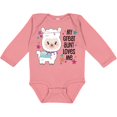 thumbnail image 3 of Inktastic My Great Aunt Loves Me- cute and happy llama Boys or Girls Long Sleeve Baby Bodysuit, 3 of 5