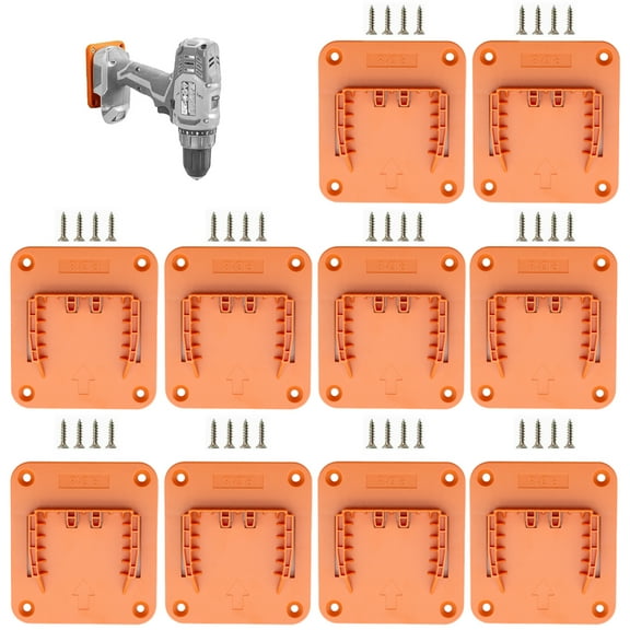 10 Packs Tool Holders Compatible with Ridgid 18V Power Trill Hanger Wall Mount Organizer Dock Bracket Storage