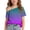 Purple D, variant on WRKEKC Girls Short Sleeve Tops Kids Star Print One Shoulder Short Sleeve Casual T-Shirt for Daily Wear 5-14 Years