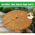 thumbnail image 2 of 4 Uds. Estera protectora de anillo de mantillo de árbol de fibras de coco de 17,5 pulgadas de diámetro, esteras de protección de árbol de coco Natural de 17,5 pulgadas, planta de disco de ár, 2 of 5
