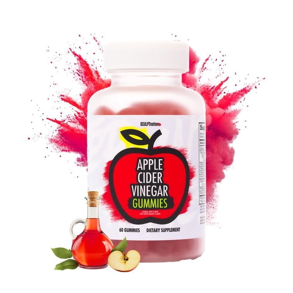 Sculpt Nation Apple Cider Vinegar Keto Gummies Metabolism and Digestion Support Dietary Supplement 1 Count 60 Count