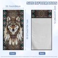 thumbnail image 3 of FOR U DESIGNS Tribal Wolf Geometric Aztec Print Car Seat Cover Multi Purpose Running Towel for Outdoor Sport Gym Beach Universal Fit Car Towel Seat Cover with Storage Bag, 2 Pack, 3 of 7