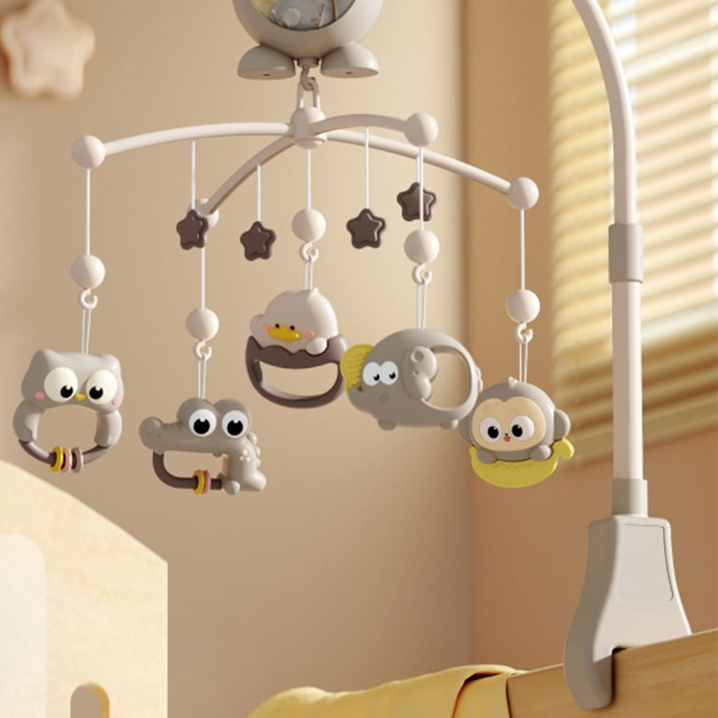 Zeiwohndc Infant Musical Toy With Rotating Animals Melodies Remote Crib Mobile