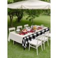 thumbnail image 3 of Outdoor Tablecloth with Umbrella Hole and Zipper, Christmas Truck Rectangle Table Cloth 60x102 Inch Waterproof Tablecloth, Vintage Xmas Red Black Buffalo Plaid Picnic Table Cover for Patio Camping, 3 of 7