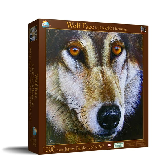 SUNSOUT INC - Wolf Face - 1000 pc Jigsaw Puzzle by Artist: Jurek - Finished Size 26" x 26" - MPN# 58644