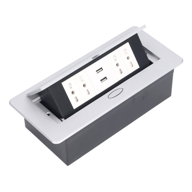 Caja De Toma De Corriente De Escritorio, Caja Dual AC250V Del Zócalo De Poder De Los Puertos USB Para El Uso Comercial De La Oficina