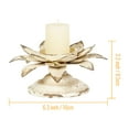 thumbnail image 6 of Pillar Candle Holders - Rustic Metal Farmhouse Candle Stand, Distressed White Lotus Design for Centerpiece, Dining, Coffee Table Decor, 6 of 10