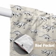 thumbnail image 4 of Swag Valance Curtains for Windows, Vintage Dinosaur Light Filtering Kitchen Curtains with Rod Pocket, Primitive Animals Wildlife Hand-painting Beige Window Treatment Valances, 36x36 - 2 PCS, 4 of 9