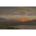 thumbnail image 2 of Frederic Edwin Church 24x17 Black Ornate Framed Double Matted Museum Art Print Titled: Hudson Valley, New York at Sunset (1870-80), 2 of 5