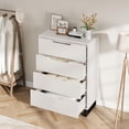 thumbnail image 4 of 4-Drawer Dresser, 41.5" Tall Storage Cabinet with Drawers, Freestanding Vertical Dresser for Bedroom, Living Room, Entryway - Ash Grey, 4 of 7