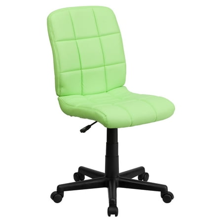 - Flash Furniture Mid-Back Quilted Vinyl Swivel Armless Task Office Chair, Multiple Colors
