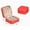 red, variant on K-KED Portable Delicate Jewelry Box Organizer Leather Jewellery Ornaments Case Travel Storage-pink