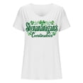 thumbnail image 4 of lcziwo St Patricks Day Sweatshirt for Women 2025 Lucky Shamrock Graphic Tee Tops Casual U Neck Short Sleeve Irish Shirts Summer Vacation Outfits White M Back Packs Sales for School, 4 of 5