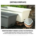 thumbnail image 2 of Rectangle Planter Box with Drainage Holes and Trays Plastic Planters Flower Boxes Pots for Indoor Outdoor Plants Patio Garden Home Decor Porch Yard (Red), 2 of 8