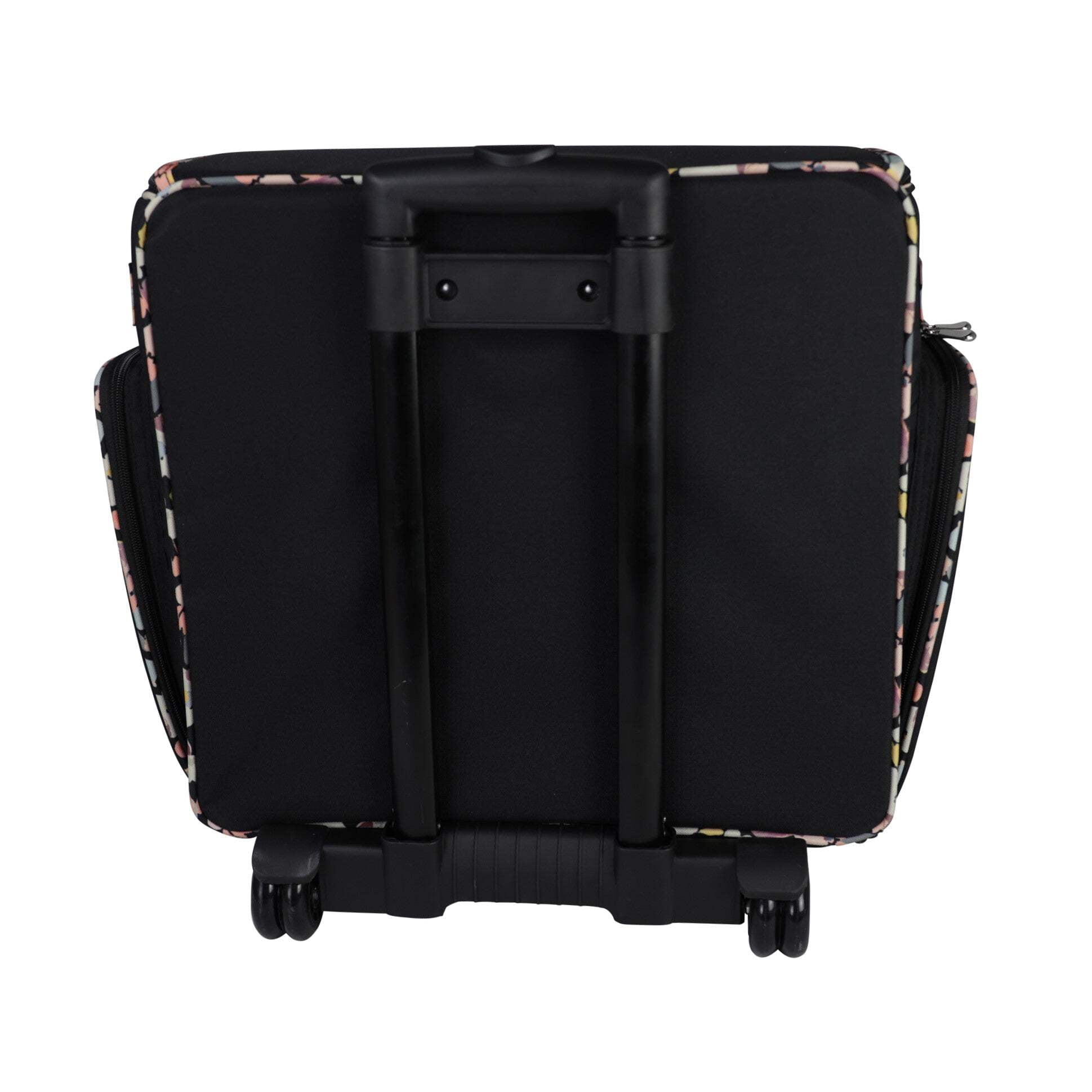 Deluxe Collapsible Rolling Scrapbook Case, Black  Floral