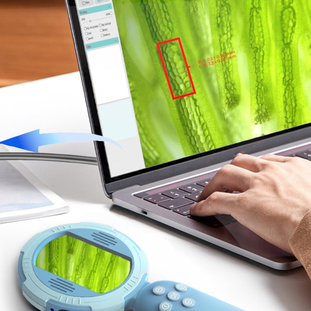 Kids Educational Magnifying Tool 200MP Imaging Adjustable LED Light Portable Science Observation