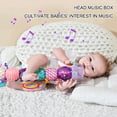 thumbnail image 3 of Baby Toys 0-6-12 Months, Sensory Soft Musical Caterpillar Rattle Toddlers Toy Gifts for Newborn 1 2 Year Old Boys Girls, Purple, 3 of 7