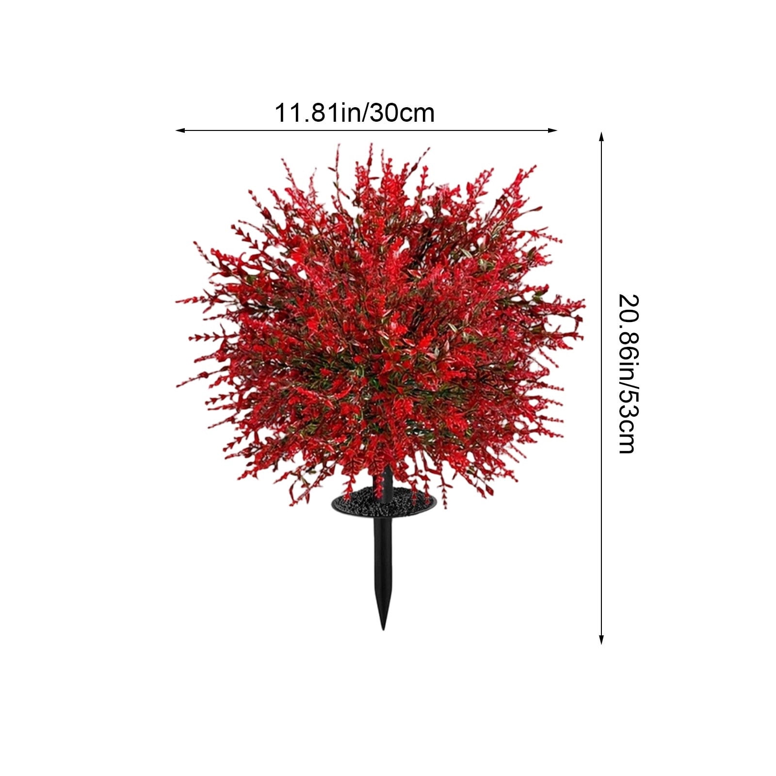 Artificial Flowers for Outdoors Artificial Purple Lavender Ground Plug for Patio and Garden, UV Resistant Outdoor Spring Summer Home Decoration, Faux Flower with Stake 20.9 Inches Red