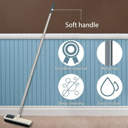 

Floor Brush with Long Handle Cleaning Scrubber Cleaner Brush for Bathroom Tub Tile Baseboard
