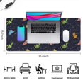 thumbnail image 5 of Long Mouse Pads for Desk,DarkBlue Dinosaurs in Space Pattern Desk Mats on Top Of Desks, Desk Mouse Pad Extra Large with 3mm Non-Slip Base and Stitched Edge for Gaming,Office,Work,Home 35.4"x15.7", 5 of 6