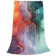 thumbnail image 2 of Fuzoiu Colorful Abstract Waves Print Ultra-Soft Micro Fleece Blanket,All Seasons Flannel Throw, Lightweight Blanket for Bed, Sofa, Couch, Movie Night, Camping, and Travel-80"x60", 2 of 7