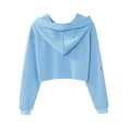 thumbnail image 6 of iiniim Kids Girls Long Sleeve Hooded Cropped Sweatshirt Tops with Sweatpants for Hip-hop Dance 8-16 Light Blue 14, 6 of 7