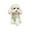 D001- Clear (Teddy Dog), variant on Stress Toy, Squish Toy, Puppy Toy, Soft Stuffed Animal, 9 In, White, Mood Regulation, Graduation, 1 Pc