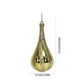 thumbnail image 4 of Christmas Tree Balls Ornaments,4pc Balls Ornaments Christmas Decoration,Christmas Balls Christmas Tree Decorations Electroplated Water Droplet Balls Christmas Accessories Teardrop Balls Pendants, 4 of 8