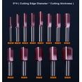 thumbnail image 2 of SENRISE 1/2" and 1/4'' Router Bit for Hand Making Woodworking Cutting Edge Diameter 6-30mm Red/Blue, 2 of 4