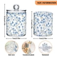 thumbnail image 5 of Yayeee 2 Pack Qtip Holder Bathroom Cotton Swab Canister with Lid Clear Dispenser Set, Forget Me Not, 5 of 6
