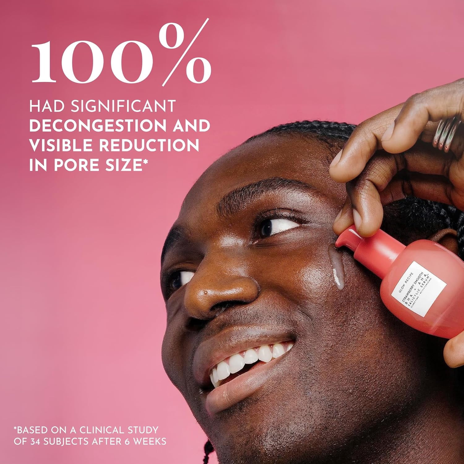 Glow Recipe Strawberry Smooth Salicylic Acid Serum 30ml – AHA BHA Exfoliating Face Serum for Acne, Pores & Brightening