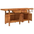 thumbnail image 4 of vidaXL Workbench with Drawers and Vices 75.6"x24.4"x32.7" Solid Wood Acacia, 4 of 8