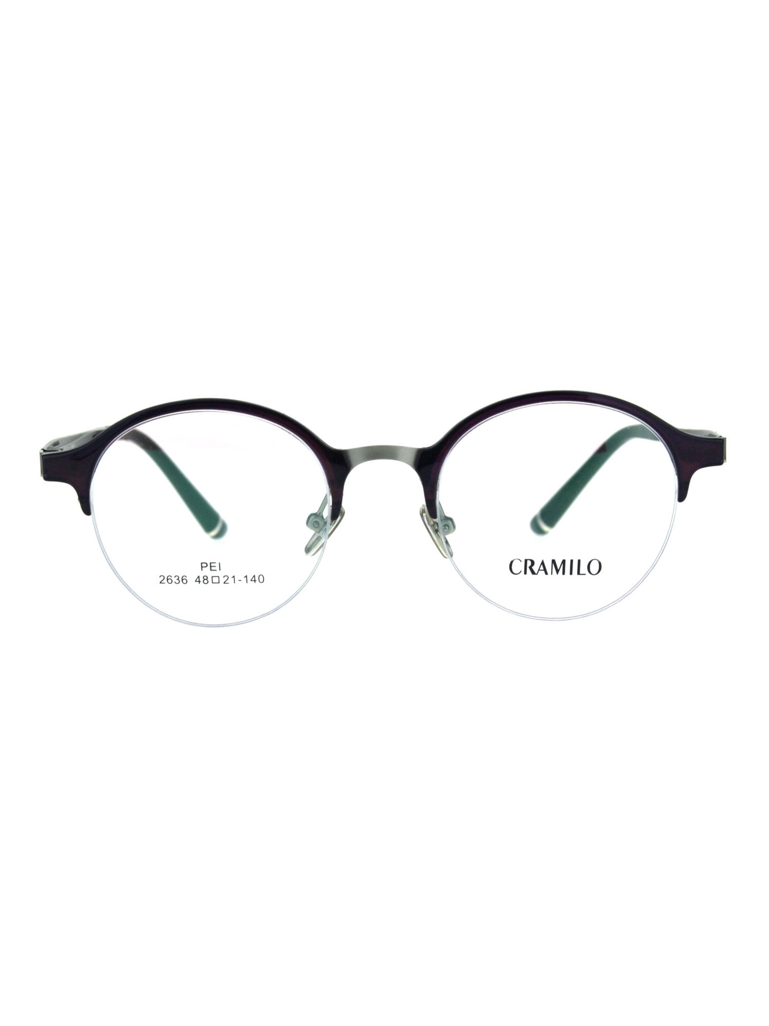 Optical Quality Round Half Horn Rim Luxury Circle Lens Eyeglasses Frame