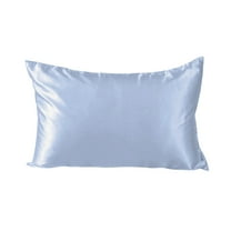 SLYNSHome 2Pcs Cooling Pillowcase 19x29 inch Sweatproof Pillow Covers Solid Color Pillow Case for Bed Sofa Couch Decorations - Blue