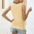 thumbnail image 5 of Besolor Womens Tank Tops Cutout Shirts Summer Sleeveless Tops for Women 2025 Casual Crewneck Basic Ruched Tunics, 5 of 7