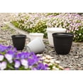 thumbnail image 3 of Mainstays Basic Bell Planter 20 inch Black, Classic Design with Attached Tray Durable Weather Resistant Matte Finish, 3 of 3