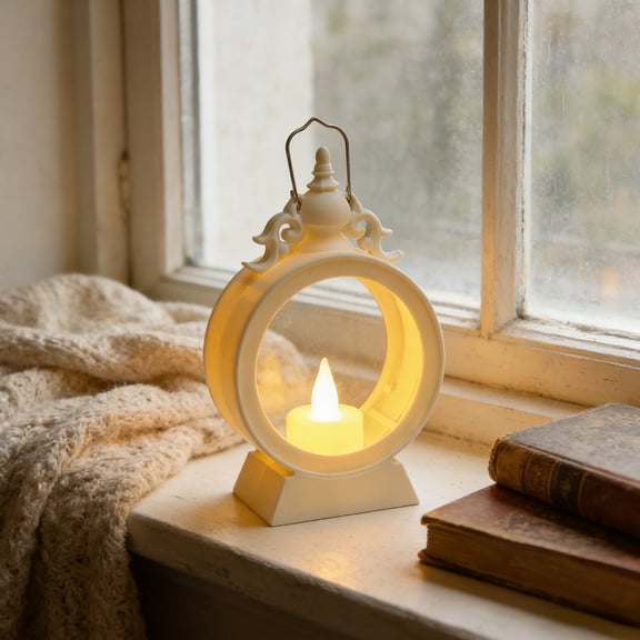 Hometravel Vintage Style Lantern LED Electronic Candle, Battery Operated Oil Lamp Night Light, Holiday Ambient Decoration for Home Table